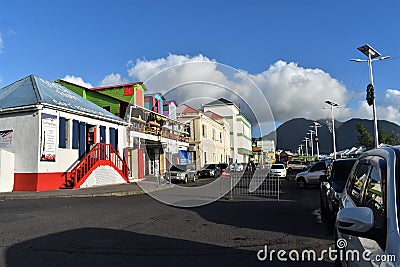 Commercial and Government buildings in Roseau, Dominica Editorial Stock Photo