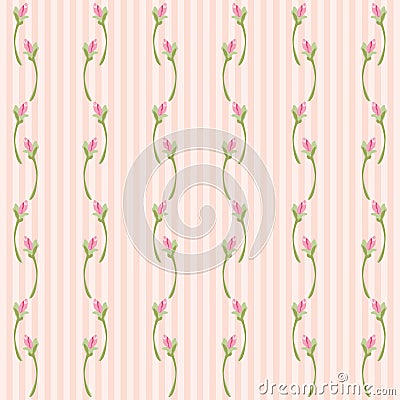 Rosebuds background 2 Vector Illustration