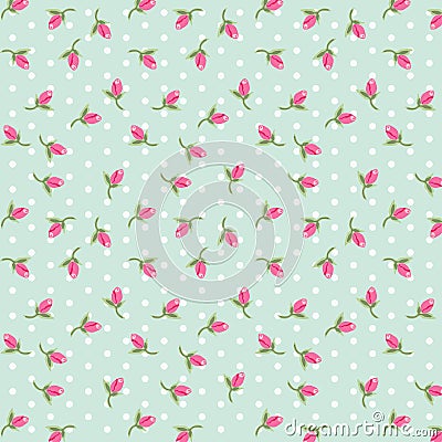 Rosebuds pattern Vector Illustration