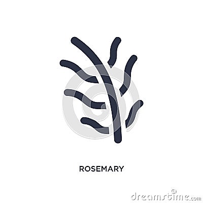 rosemary icon on white background. Simple element illustration from nature concept Vector Illustration