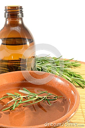 Rosemary oil Stock Photo