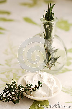 Rosemary and Thyme Body Treatment Stock Photo