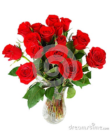 Roses Bouquet Isolated On White Background Royalty Free Stock ...