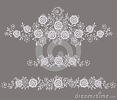 Roses Clip art. Vector Illustration