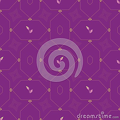 ROSES AND GOLD CHAIN HEXAGON PATTERN Stock Photo