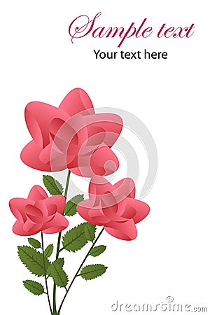 Roses greeting card Vector Illustration