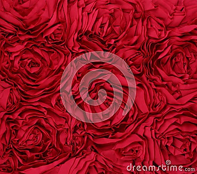 Rosette red fabric Background Stock Photo