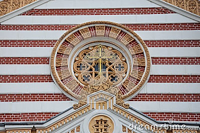 Rosette of the Saint Spyridon the New Church Stock Photo