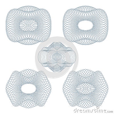 Rosettes similar guilloche Vector Illustration