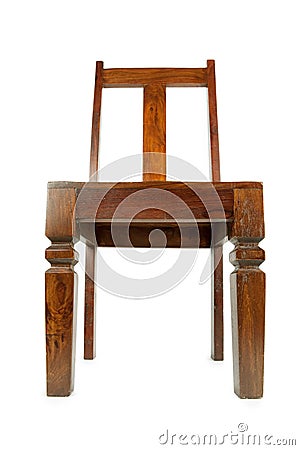 Rosewood chair shot from below Stock Photo