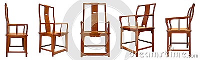 Rosewood chair on white background Stock Photo