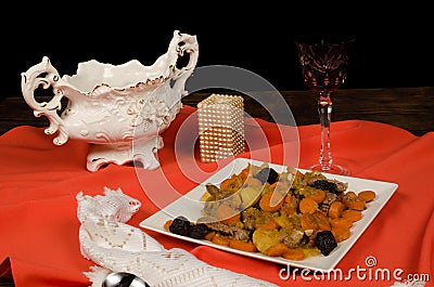 Rosh Hashanah tzimmes Stock Photo