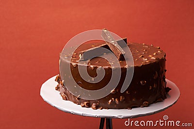 Roshen sponge cake with hazelnut Stock Photo