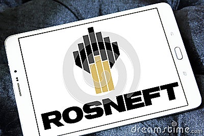 Rosneft oil company logo Editorial Stock Photo