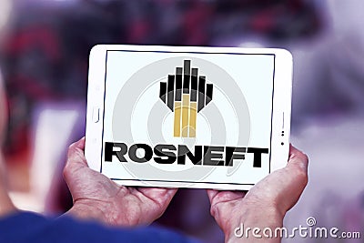 Rosneft oil company logo Editorial Stock Photo