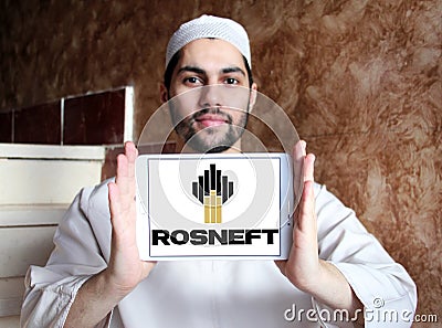 Rosneft oil company logo Editorial Stock Photo