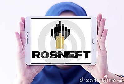 Rosneft oil company logo Editorial Stock Photo