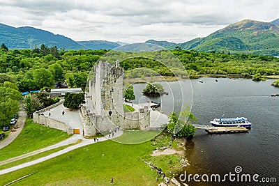 Ross Castle, 15th-century tower house and keep on the edge of Lough Leane, in Killarney National Park, County Kerry, Ireland Stock Photo