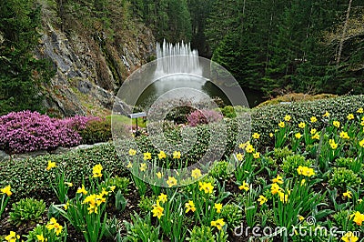 Ross fountain in butchart gardens Stock Photo