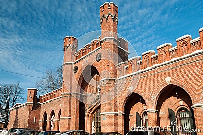 The Rossgarten Gate. Kaliningrad, Russia Editorial Stock Photo