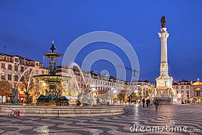 Rossio Square, Lisbon, Portugal Stock Photo