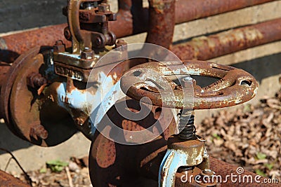 A plumbing tune wheel Stock Photo