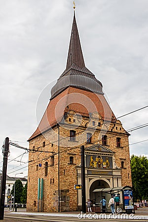 ROSTOCK, GERMANY - CIRCA 2016: St. Nicholas Church in Rostock, Germany, Europe. Editorial Stock Photo