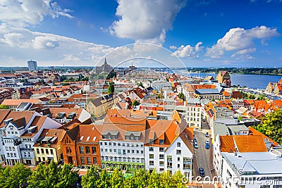 Rostock, Germany Skyline Stock Photo