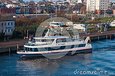 Rostocker 7 passenger ship journey Editorial Stock Photo