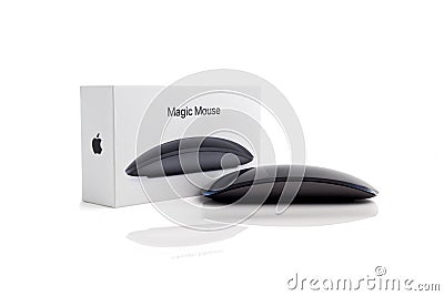 Rostov-on-Don, Russia - November 2018. Magic Mouse 2 colour `Space Grey`. Editorial Stock Photo