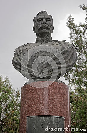 Monument to Semyon Budyonny on Pushkinskaya Street in the autumn Editorial Stock Photo
