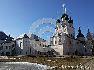 Rostov the Great Kremlin in winter, Golden ring, Yaroslavl region, Russia Stock Photo