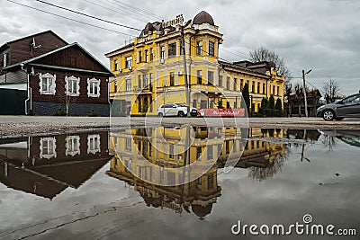 ROSTOV, RUSSIA - MAY 4 2021: View of the Selivanov hotel in Rostov Editorial Stock Photo