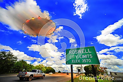 Roswell UFO Stock Photo