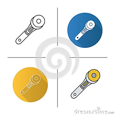 Rotary cutter icon Vector Illustration