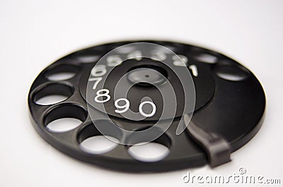 Rotary dial without phone Stock Photo
