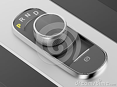 Rotary knob style gear selector Stock Photo