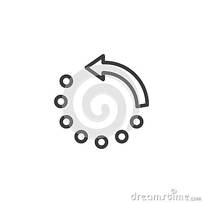 Rotate arrow outline icon Vector Illustration
