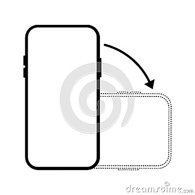 Rotate smartphone isolated icon. Device rotation symbol. Turn your device Vector Illustration