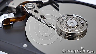 Rotating head hard disk drive Stock Photo