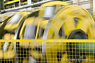 Rotating machines. Stock Photo