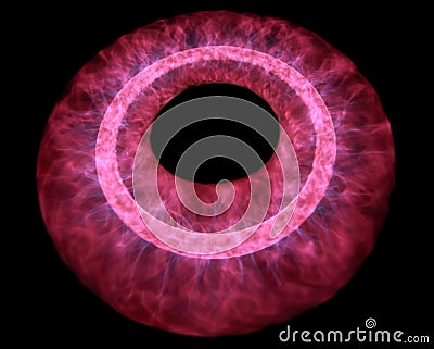 Rotating plasma ball forming shape of torus Stock Photo