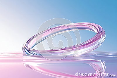 Rotating Rings - Abstract Animated Background Design - 3D Render Loop Stock Photo
