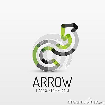 Rotation, arrow company logo, business concept Vector Illustration