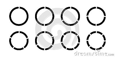 Rotation arrows in circular motion. Circle arrow combinations. Set of circular infographics. Graphic diagram. Design Vector Illustration