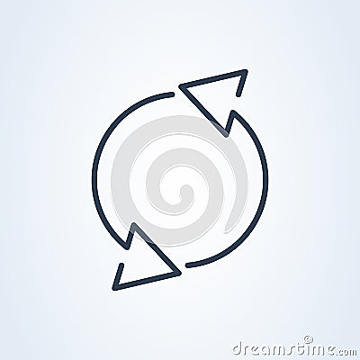 Rotation arrows icon vector. round recover symbol icon Vector Illustration