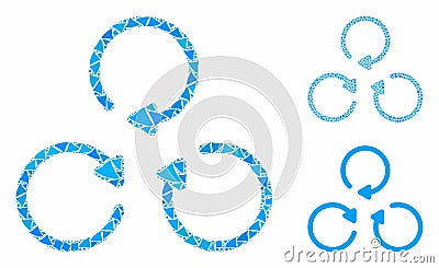 Rotation Composition Icon of Humpy Elements Vector Illustration