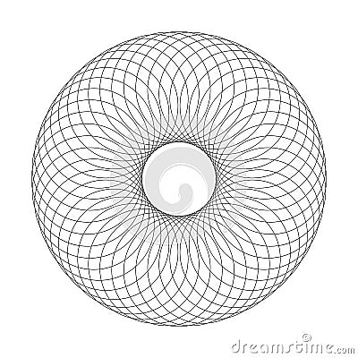 Rotation design element. Circle lines pattern in round shape Vector Illustration