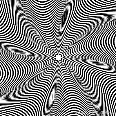 Rotation pattern, circular background. Radiating lines abstract Vector Illustration