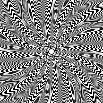 Rotation pattern, circular background. Radiating lines abstract Vector Illustration